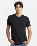 Unisex CVC Blend Short Sleeve T-Shirt, Soft Fitted Blank Plain Tee, Lightweight Casual Top