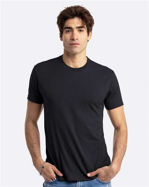 Unisex CVC Blend Short Sleeve T-Shirt, Soft Fitted Blank Plain Tee, Lightweight Casual Top