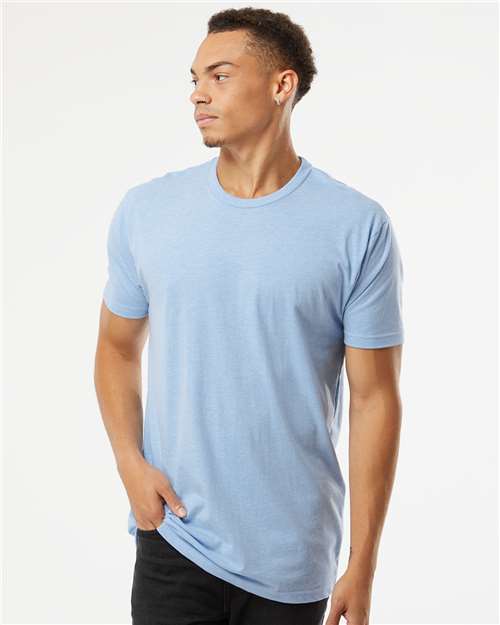 Unisex CVC Blend Short Sleeve T-Shirt, Soft Fitted Blank Plain Tee, Lightweight Casual Top
