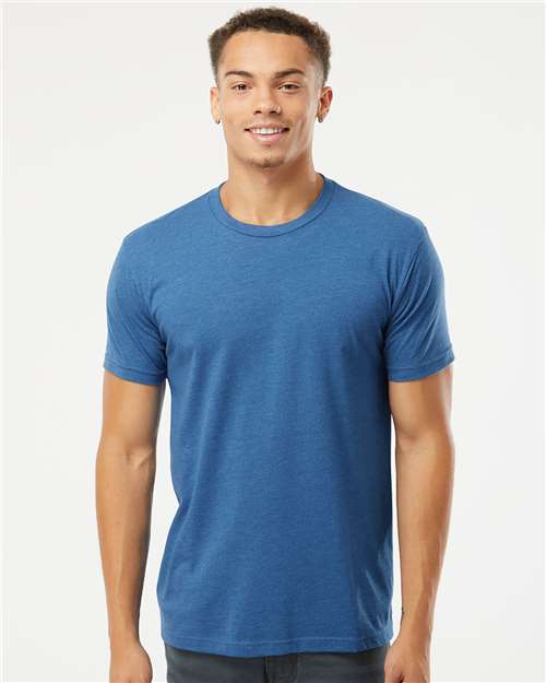 Unisex CVC Blend Short Sleeve T-Shirt, Soft Fitted Blank Plain Tee, Lightweight Casual Top