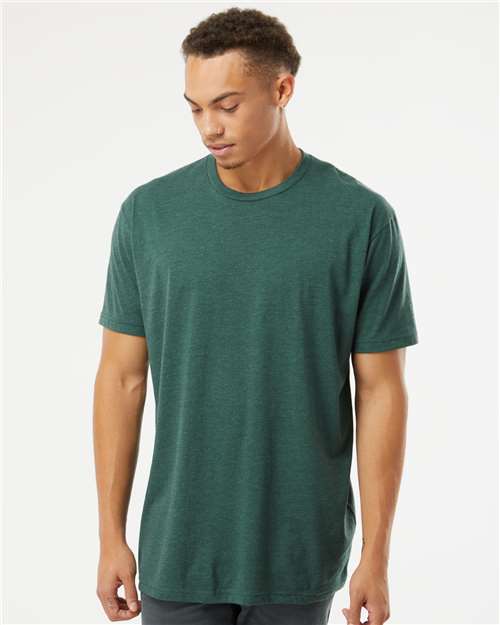 Unisex CVC Blend Short Sleeve T-Shirt, Soft Fitted Blank Plain Tee, Lightweight Casual Top