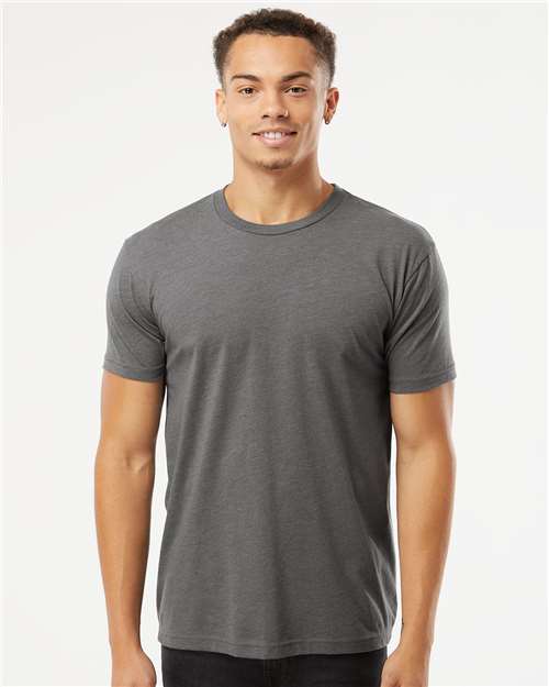 Unisex CVC Blend Short Sleeve T-Shirt, Soft Fitted Blank Plain Tee, Lightweight Casual Top