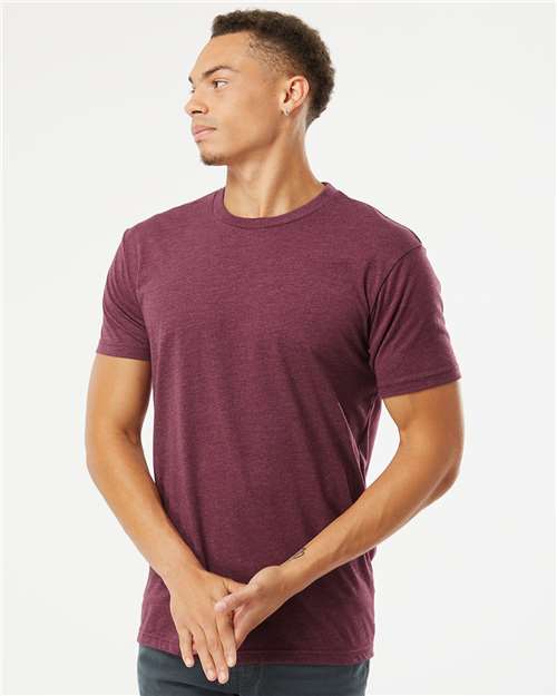 Unisex CVC Blend Short Sleeve T-Shirt, Soft Fitted Blank Plain Tee, Lightweight Casual Top