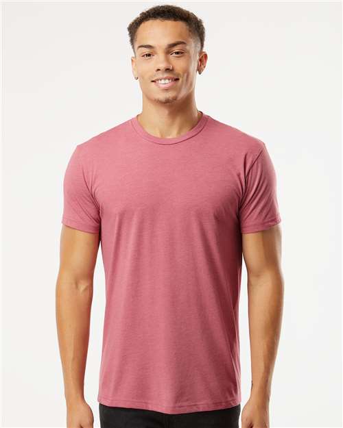 Unisex CVC Blend Short Sleeve T-Shirt, Soft Fitted Blank Plain Tee, Lightweight Casual Top