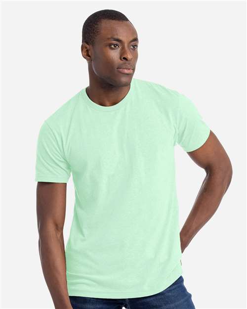 Unisex CVC Blend Short Sleeve T-Shirt, Soft Fitted Blank Plain Tee, Lightweight Casual Top