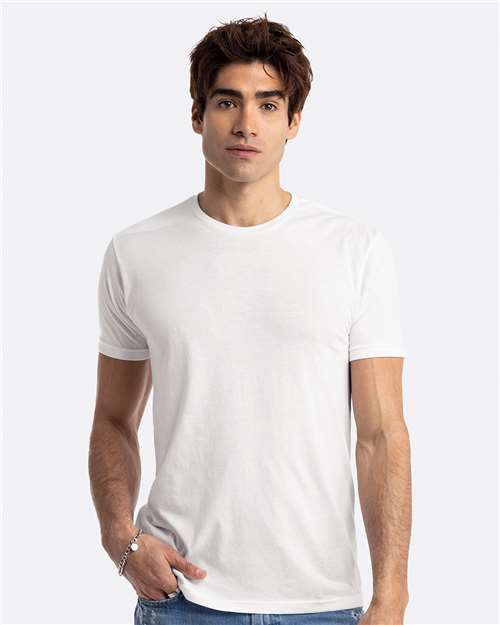 Unisex CVC Blend Short Sleeve T-Shirt, Soft Fitted Blank Plain Tee, Lightweight Casual Top