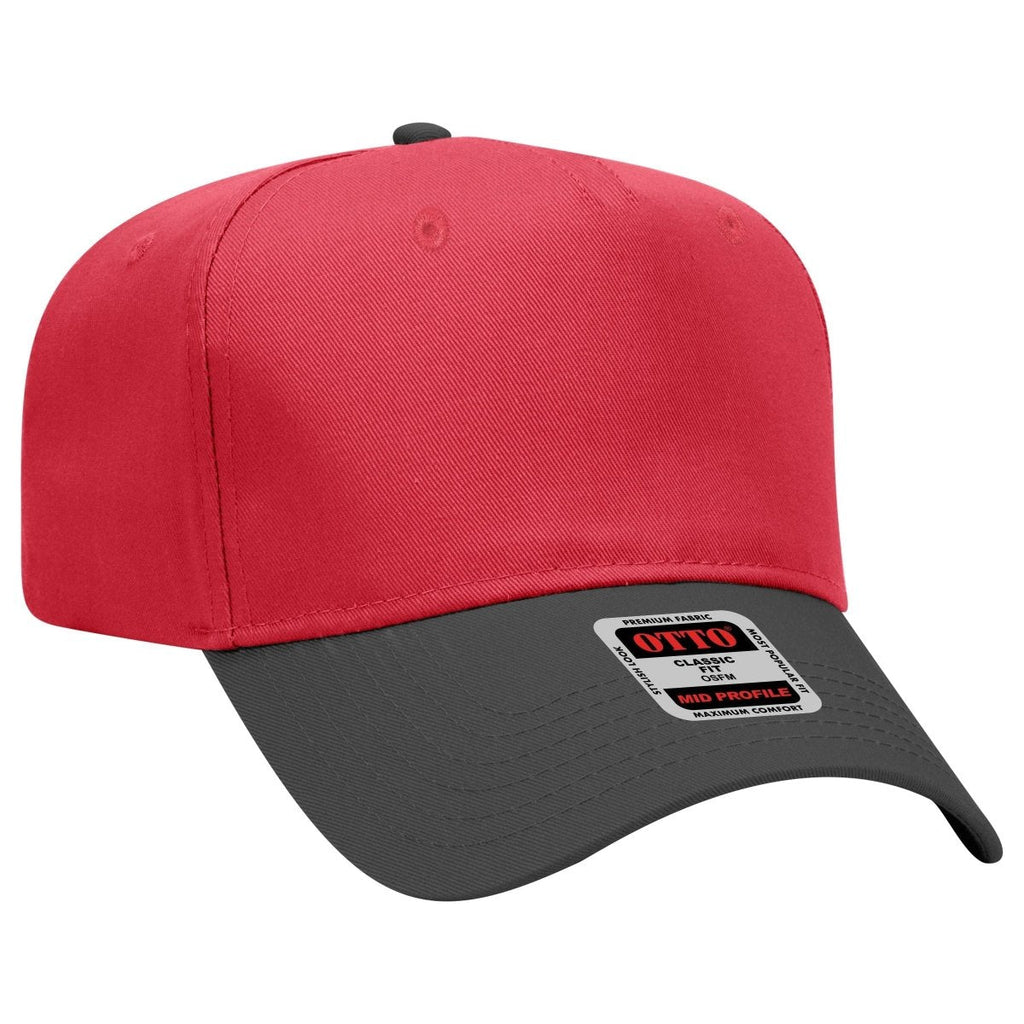 Mid Profile 5 Panel Baseball Cap, Blank Plain Snapback Hat, Unstructured Unprinted Cap