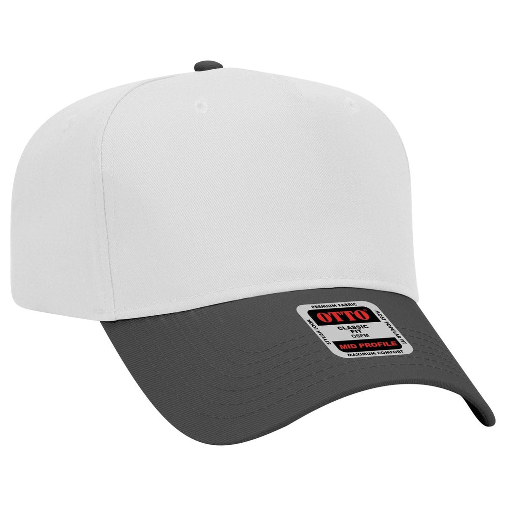 Mid Profile 5 Panel Baseball Cap, Blank Plain Snapback Hat, Unstructured Unprinted Cap