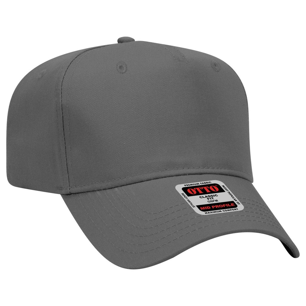 Mid Profile 5 Panel Baseball Cap, Blank Plain Snapback Hat, Unstructured Unprinted Cap
