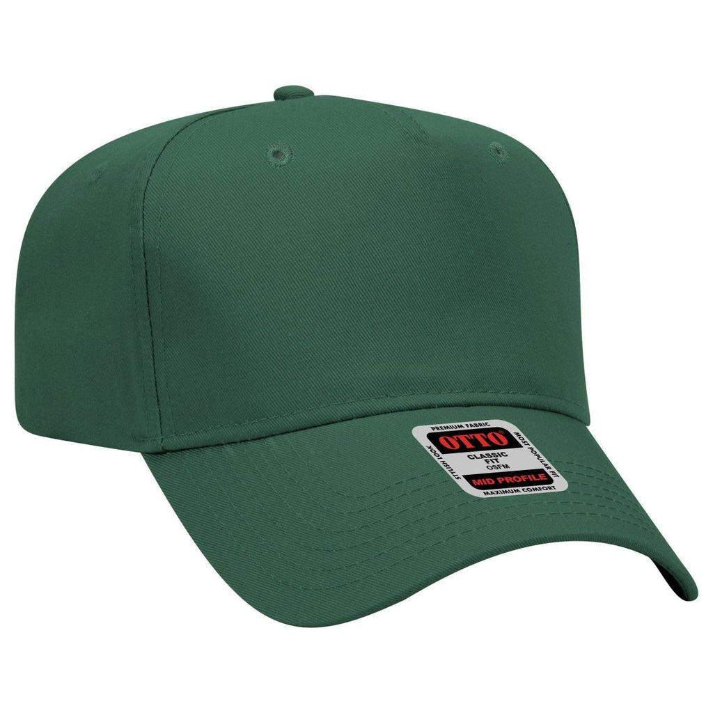 Mid Profile 5 Panel Baseball Cap, Blank Plain Snapback Hat, Unstructured Unprinted Cap