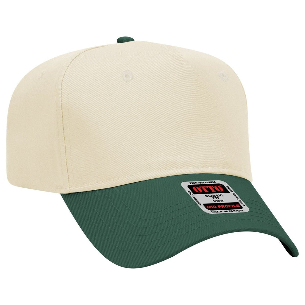 Mid Profile 5 Panel Baseball Cap, Blank Plain Snapback Hat, Unstructured Unprinted Cap