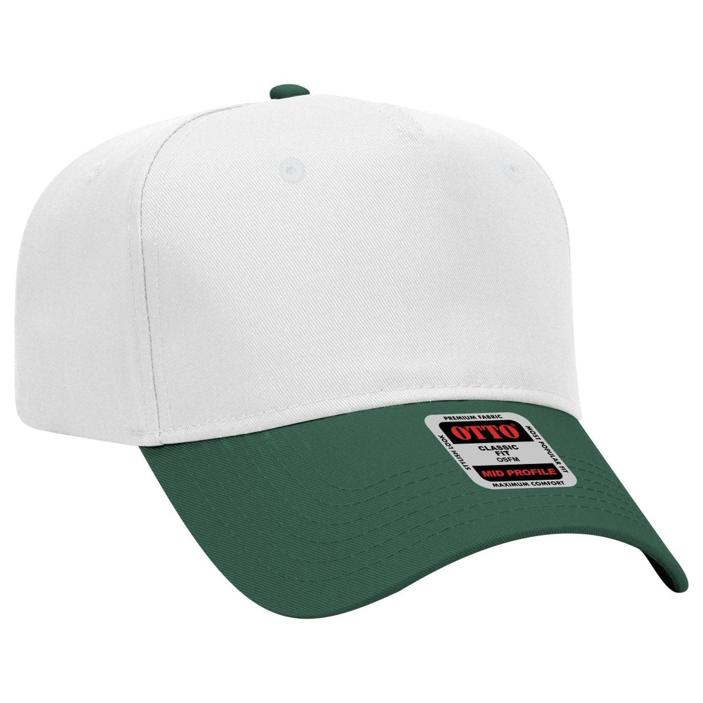 Mid Profile 5 Panel Baseball Cap, Blank Plain Snapback Hat, Unstructured Unprinted Cap
