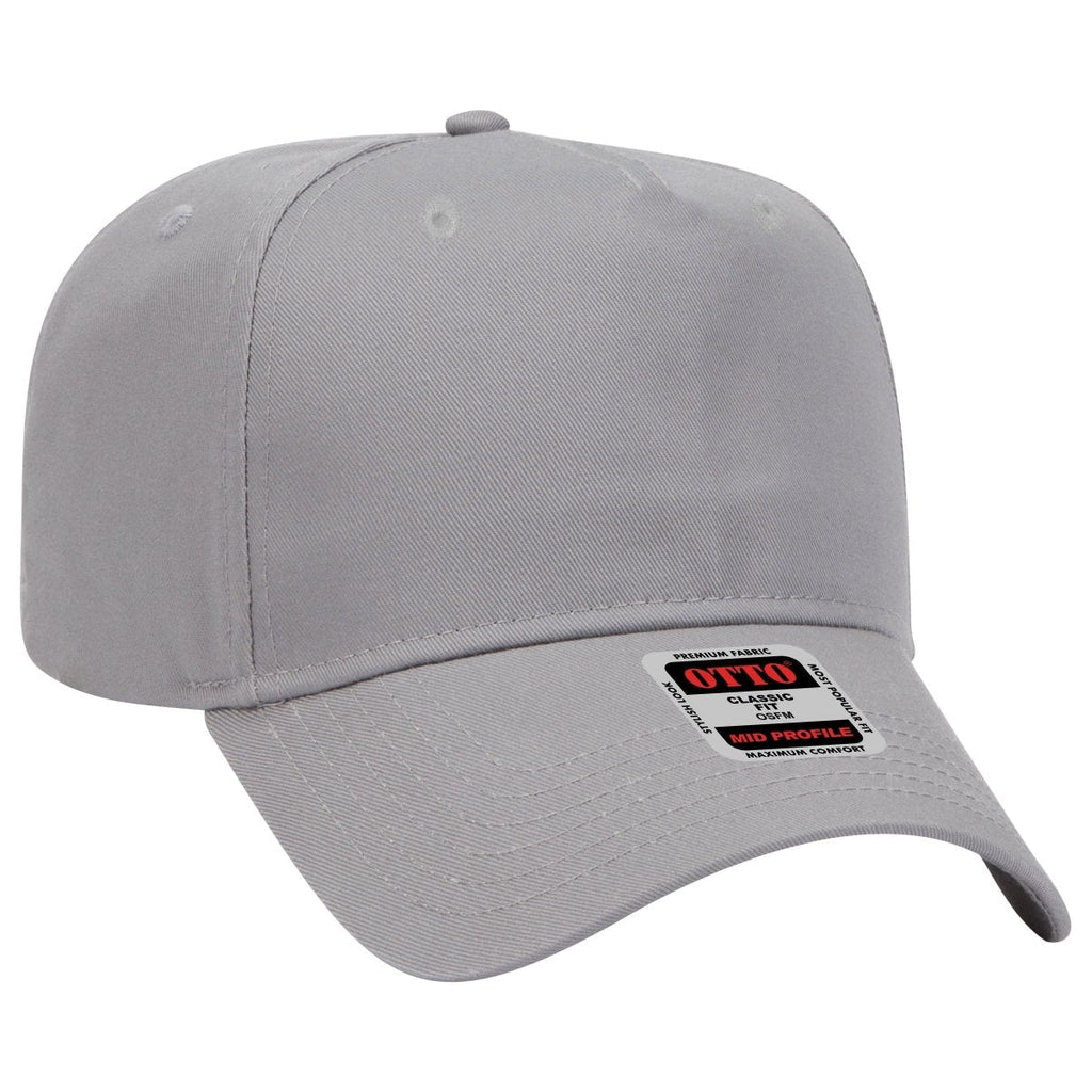 Mid Profile 5 Panel Baseball Cap, Blank Plain Snapback Hat, Unstructured Unprinted Cap