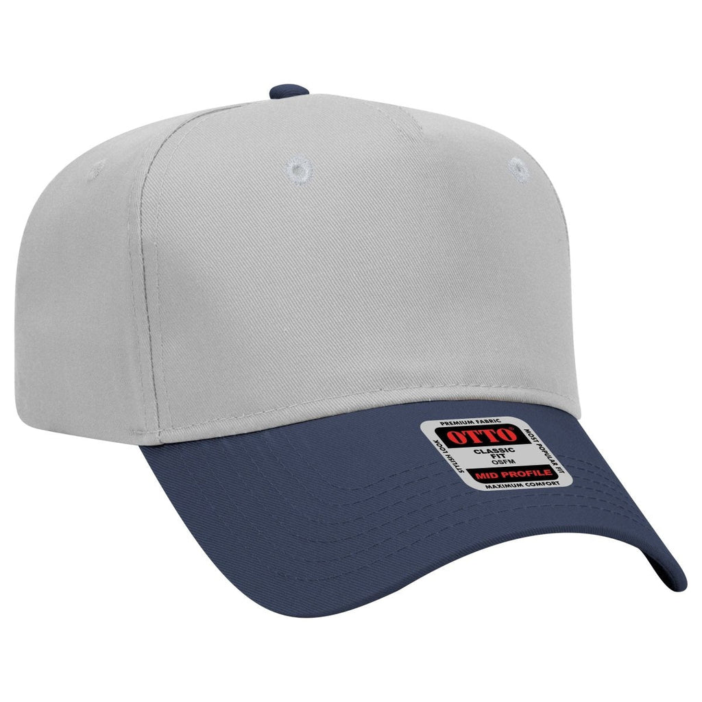 Mid Profile 5 Panel Baseball Cap, Blank Plain Snapback Hat, Unstructured Unprinted Cap