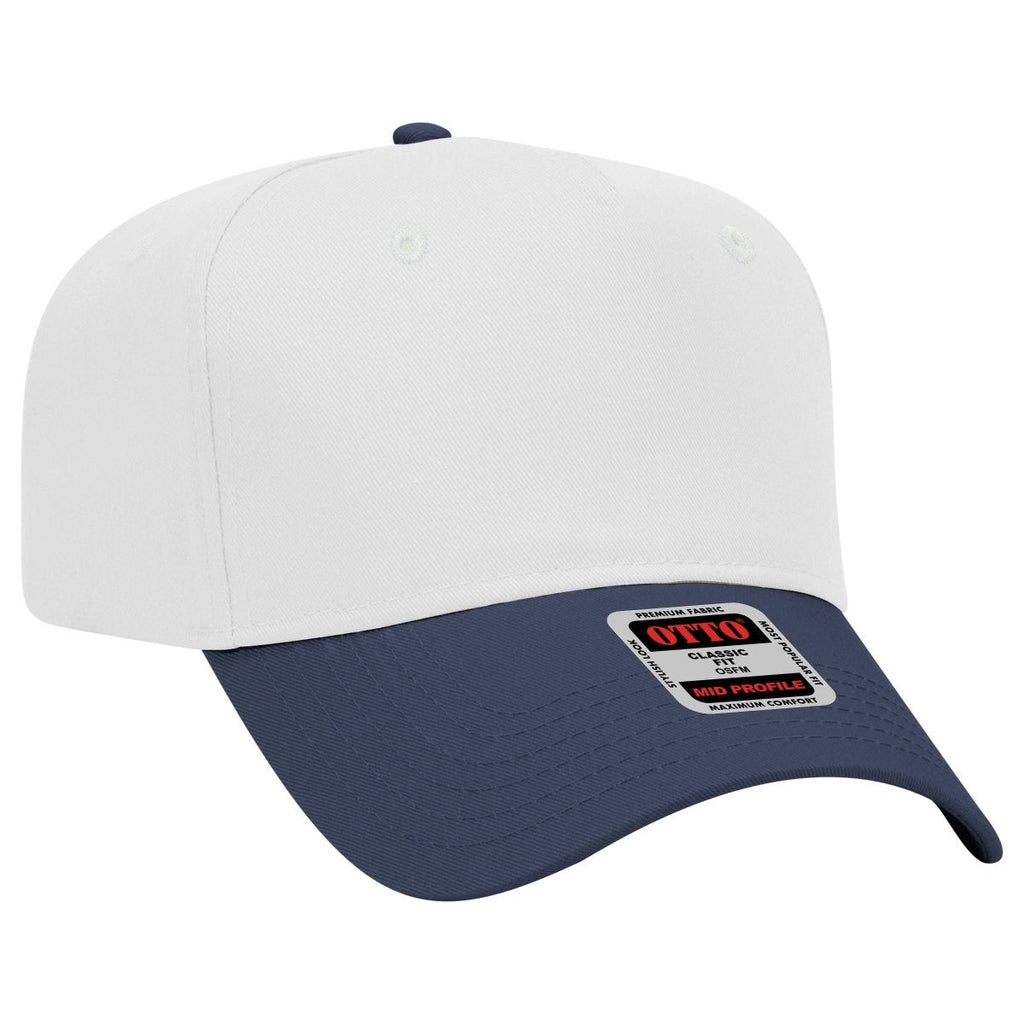 Mid Profile 5 Panel Baseball Cap, Blank Plain Snapback Hat, Unstructured Unprinted Cap