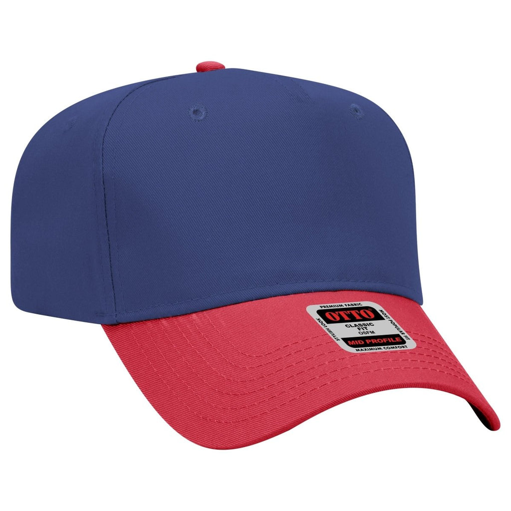 Mid Profile 5 Panel Baseball Cap, Blank Plain Snapback Hat, Unstructured Unprinted Cap