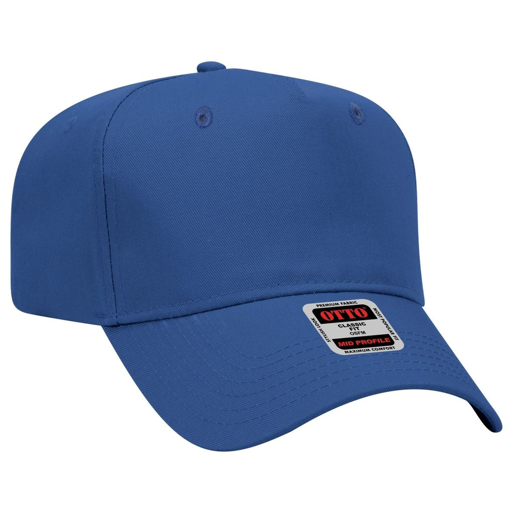 Mid Profile 5 Panel Baseball Cap, Blank Plain Snapback Hat, Unstructured Unprinted Cap