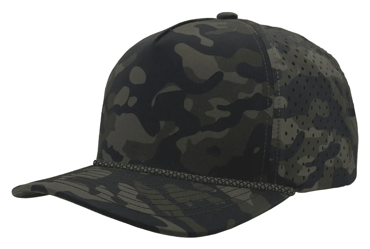 5-Panel Rope Snapback Baseball Cap, Unstructured Blank Trucker Hat Snapback Hat